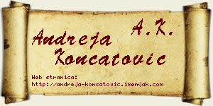 Andreja Končatović vizit kartica